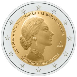 2023 2 Euro 100° della nascita di Maria Callas Grecia