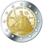 2023 2 Euro Napoleone Bonaparte e l arrivo dei francesi a Malta FDC in folder Malta