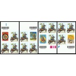 2023 75° della prima uscita in edicola di Tex Willer 4 blocchi di 3 v. con chiudilettera e codice a barre Italia 1
