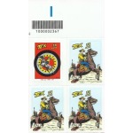 2023 75° della prima uscita in edicola di Tex Willer 4 blocchi di 3 v. con chiudilettera e codice a barre Italia 2