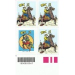 2023 75° della prima uscita in edicola di Tex Willer 4 blocchi di 3 v. con chiudilettera e codice a barre Italia 4