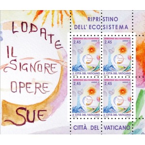 2023 Decennio per il ripristino degli ecosistemi II emissione 1 MF da 4 v. Vaticano