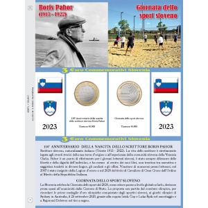 Foglio ALBUM 3 Euro SLOVENIA 2023 Abafil