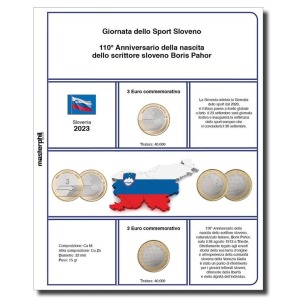 Inserto 3 Euro bimetallico Slovenia 2023 Master Phil