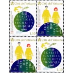 2018 70° della Dichiarazione Universale dei Diritti dell Uomo Blocco da 2 coppie verticali alternate Vaticano 2