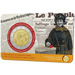 2023 2 Euro 75° del suffragio femminile in Belgio FDC in coin card versione olandese Belgio fronte
