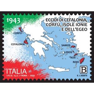 ITALIA - 2023 - 80° degli eccidi di Cefalonia, delle altre isole Ionie e dell'Egeo