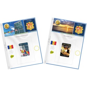 Fogli 2 Euro commemorativi Andorra 2023 Abafil 1