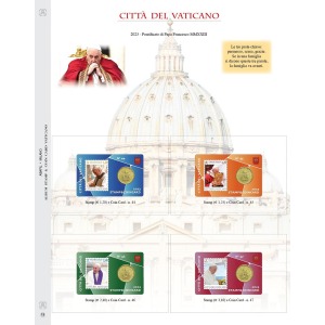 Foglio Stamp e Coin Card Vaticano 2023 Pontificato MMXXIII Abafil
