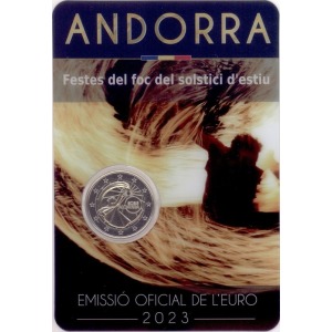 2023 2 Euro Festival del solstizio d estate FDC in blister Andorra blister 1