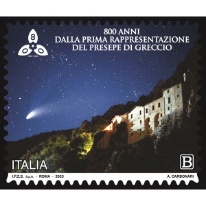 ITALIA - 2023 - 800° della prima Rappresentazione del presepe di Greccio - 1 v.