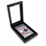 Astuccio vetrina VOLTERRA in legno a 1 casella rettangolare per carte gradate Nero Leuchtturm 1