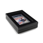 Astuccio vetrina VOLTERRA in legno a 1 casella rettangolare per carte gradate Nero Leuchtturm 2