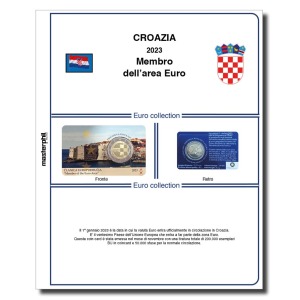 Inserto 2 Euro commemorativo Croazia Membro della zona Euro in coin card 2023 Master Phil