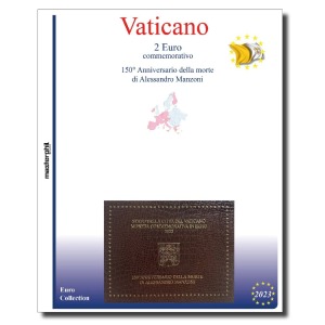 Inserto 2 Euro commemorativo Vaticano in folder Manzoni 2023 Master Phil