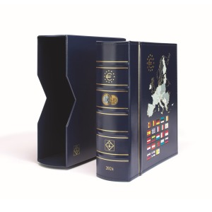 Cartella a 4 anelli VISTA serie Euro annuali 2024 con fogli e custodia Leuchtturm