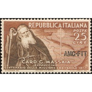 1952 100° della missione in Etiopia del Cadinale Guglielmo Massaia 1 v. Trieste A