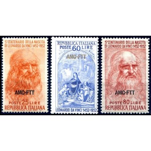 1952 - 500° della nascita di Leonardo da Vinci - 3 v. Trieste A