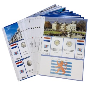 Fogli 2 Euro COMMEMORATIVI Lussemburgo dal 2004 al 2024 sfusi Abafil 1