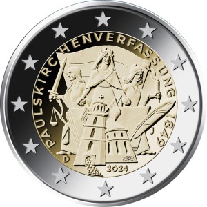 2024 2 Euro 175° della Costituzione della Paulskirche Germania