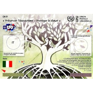 2024 Buono di Risposta Internazionale Coupon Reponse International modello Abidjan speciale 150 anni di UPU 1 v. Italia 1