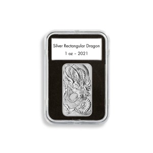 Capsule rettangolari con etichetta QUICKSLAB per monete Silver Dragon rettangolari Leuchtturm