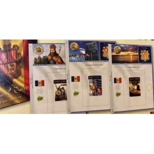 Fogli 2 Euro PRINCIPATO DI ANDORRA dal 2014 al 2019 Abafil