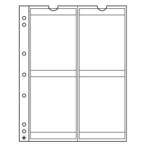 Fogli trasparenti NUMIS 66 a 4 tasche da 66 mm 5 pz. Leuchtturm