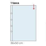 Inserti trasparenti per TITANO LUSSO a 1 tasca in K211 5 pz. Master Phil