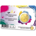 2024 2 Euro Lotta contro il cancro in Belgio FDC in coin card versione francese Belgio retro Belgio