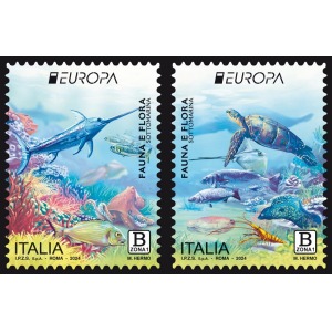 2024 Europa Flora e fauna subacquee 2 v. Italia