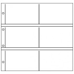 Fogli per CARTOLINE XL a 6 tasche orizzontali da 165x105 mm Lindner