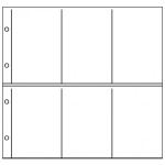 Fogli per CARTOLINE XL a 6 tasche verticali da 105x155 mm Lindner