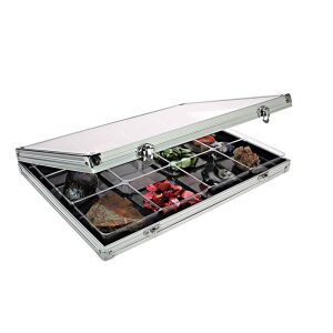 Vetrinetta in alluminio a 12 scomparti da 87x90 mm vuota Lindner 1