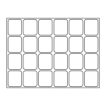 Vetrinetta in alluminio a 24 scomparti da 65x58 mm vuota Lindner 2