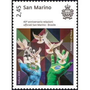 2024 - 40° delle relazioni ufficiali fra San Marino e Brasile - 1 v. San Marino