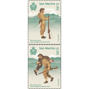 2024 80° della Battaglia di Monte Pulito 2 v. in coppia verticale San Marino