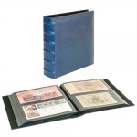 Album FIRMO XL per 224 FDC con fogli neri a 2 tasche senza custodia Blu Lindner 1