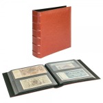 Album FIRMO XL per 224 FDC con fogli neri a 2 tasche senza custodia Rosso Lindner 1