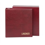 Cartella a 3 anelli UNIPLATE LUXUS con custodia bordeaux Lindner 1