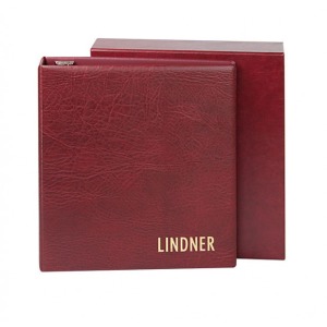 Cartella a 3 anelli UNIPLATE LUXUS con custodia bordeaux Lindner 1