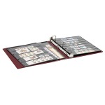 Cartella a 3 anelli UNIPLATE LUXUS senza custodia bordeaux Lindner 3