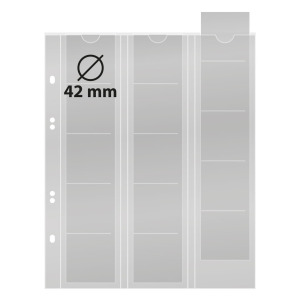 Fogli Multi Collect a 15 tasche per monete da 42 mm 5 pz. Lindner 1
