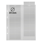Fogli Multi Collect a 24 tasche per monete da 34 mm 5 pz. Lindner 1