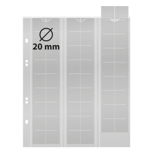 Fogli Multi Collect a 54 tasche per monete da 20 mm 5 pz. Lindner 1
