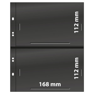 Fogli neri Multi Collect a 2 tasche medie 10 pz. Lindner 1