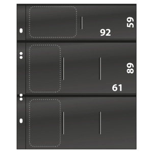 Fogli neri Multi Collect a 8 tasche miste 10 pz. Lindner 1