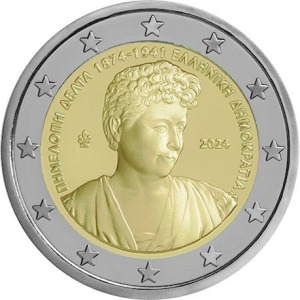 2024 2 Euro 150° della nascita di Penelope Delta Grecia