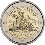 2024 2 Euro 750° della morte di San Tommaso D Aquino Vaticano