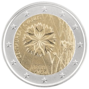 2024 2 Euro Il fiore nazionale dell Estonia il fiordaliso Estonia